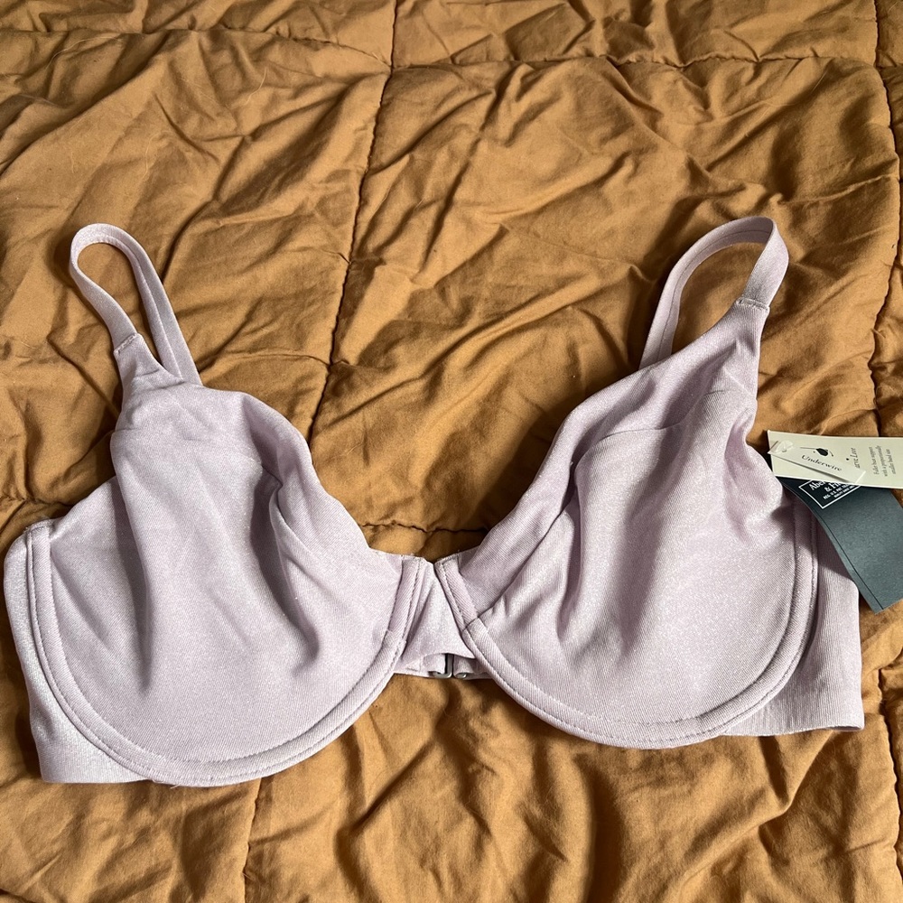 light sparkly Abercrombie purple curve love bikini top. New with tags size s